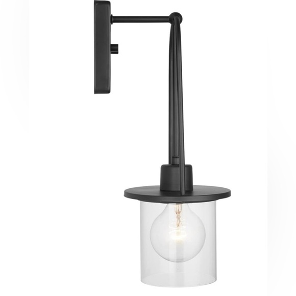 Austin Allen 9D335A Earl Urban/Industrial Clear Glass Wall Sconce,​ - Picture 4 of 4